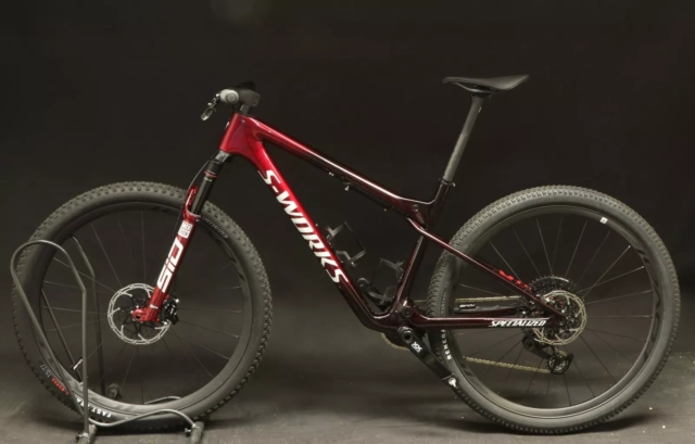 USED - 2024 Specialized S-WORKS Epic WC Large L 29" Bike Red Tint FACT 12m Floor Demo - Image 3